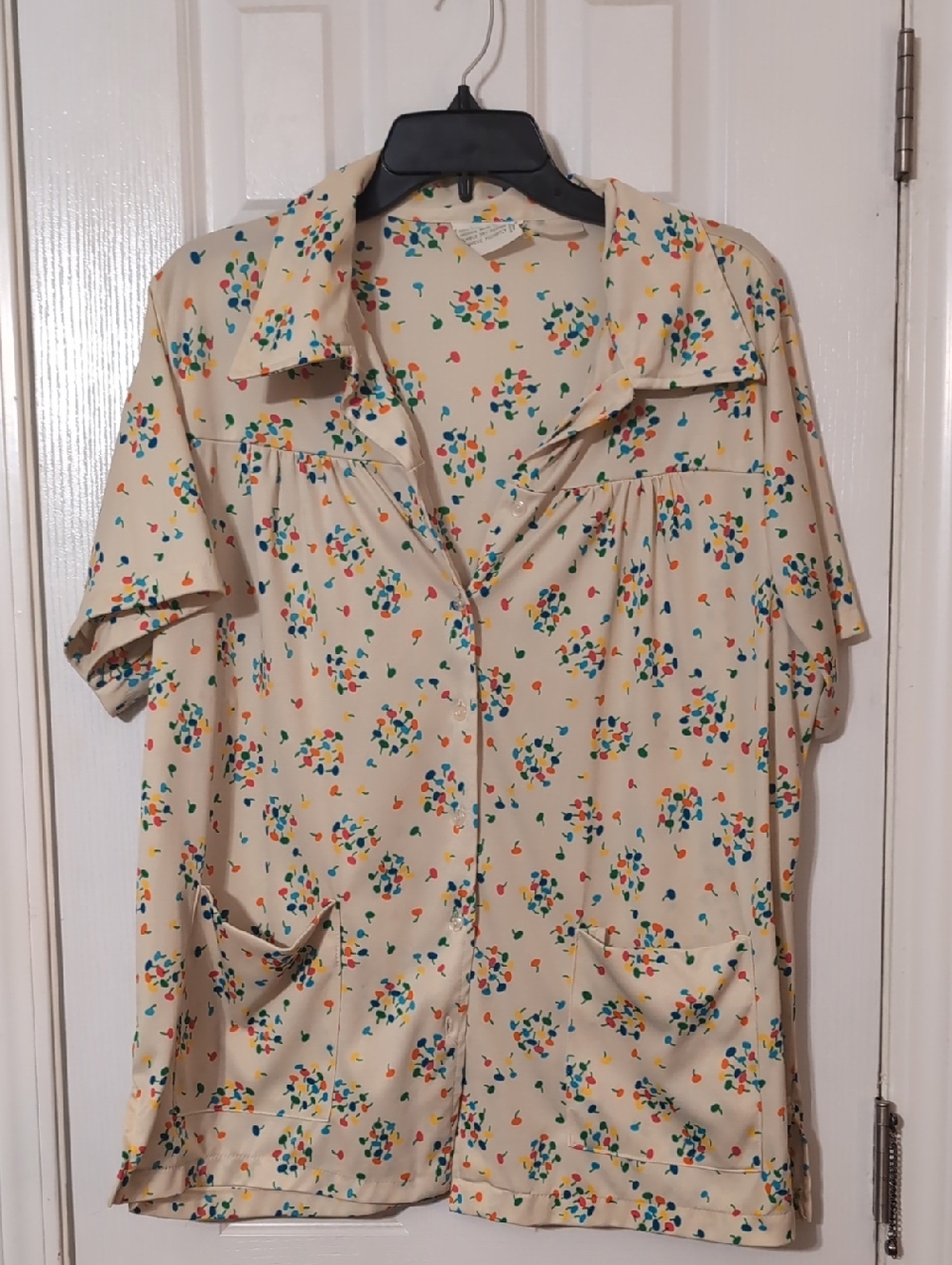 Vintage Mini Mushroom Print Blouse